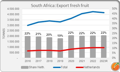 South Africa export fresh fruit