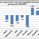 Germany import fresh fruit and vegetables januari-july