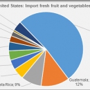 United States import fresh fruit and vegetables 2021 by country