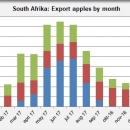 South Africa export apples by month