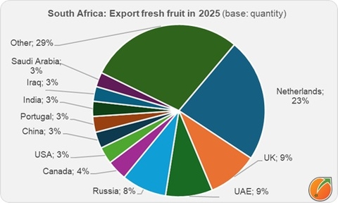 South Africa export fresh fruit in 2025